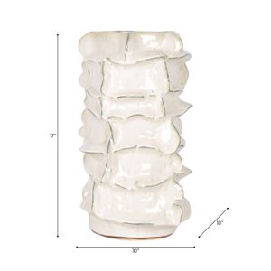 ELMSHAW WHITE VASE 17 (IN) 7