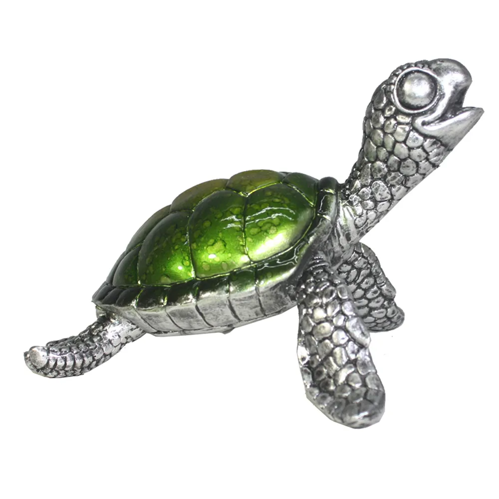 5-3/4" GREEN TURTLE LOOKING UP