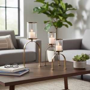 FLYNN GOLD CANDLE HOLDER 22 (IN) 10