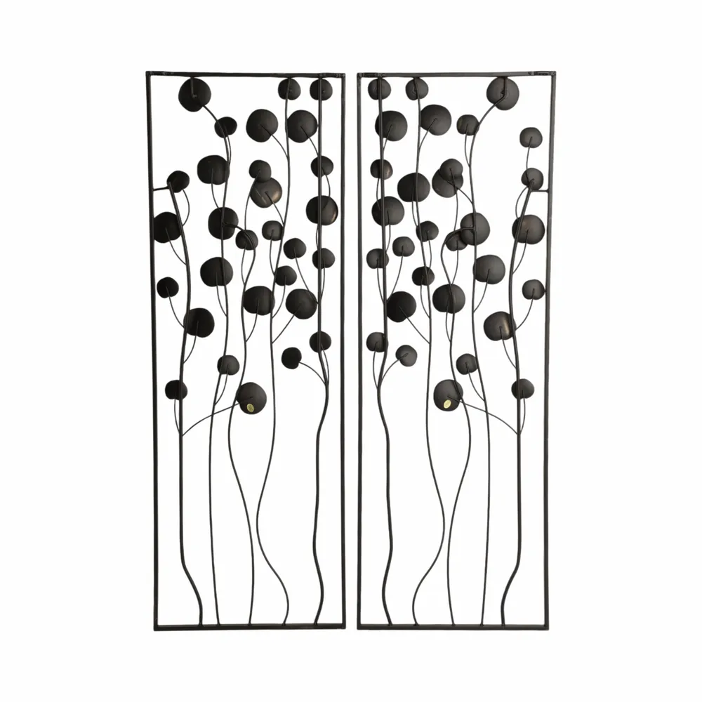 NEWTONCROSS SET OF 2 BLACK METAL WALL 36 (IN)