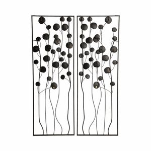 NEWTONCROSS SET OF 2 BLACK METAL WALL 36 (IN) 7