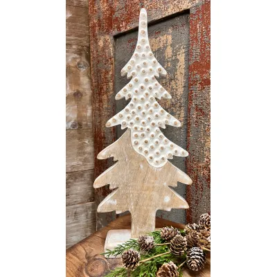 Wooden Beaded Tree 16x7in