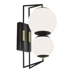 Cosmos 18.5'' High Integrated LED Outdoor Sconce - Matte Black Satin Brass 1
