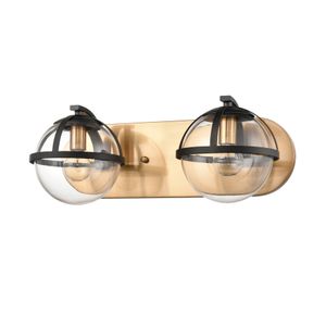 Davenay 16'' Wide 2-Light Vanity Light - Satin Brass 3