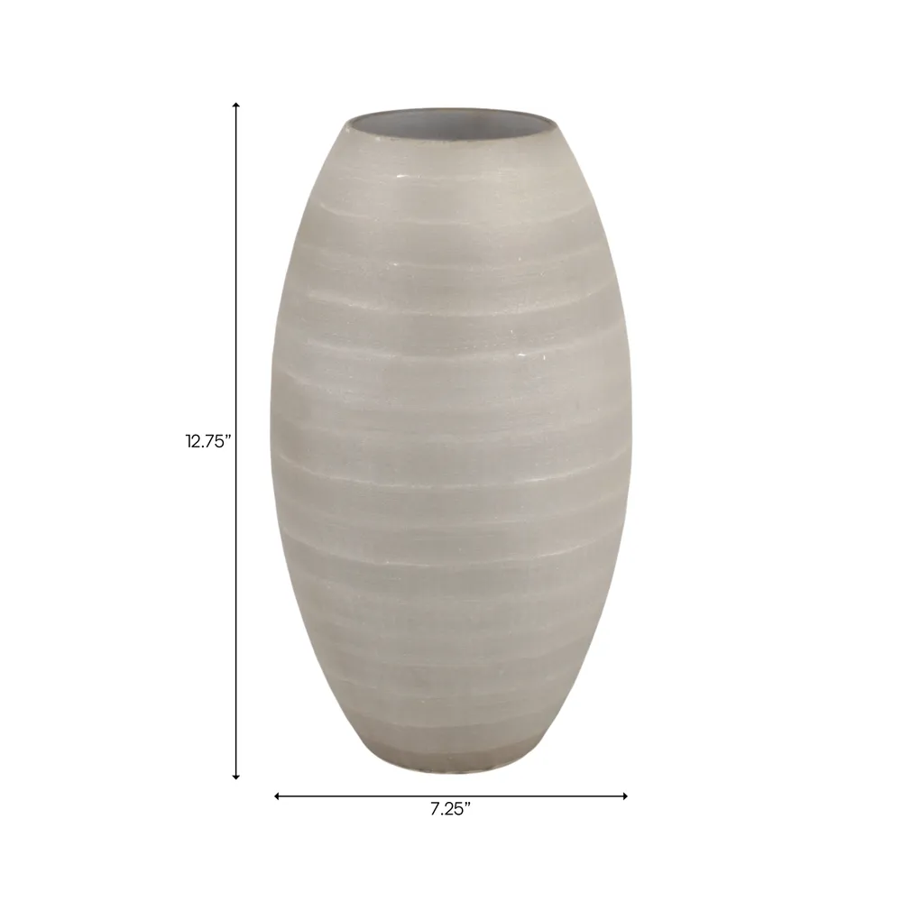 FINLEYTON GRAY GLASS VASE 13 (IN)