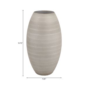 FINLEYTON GRAY GLASS VASE 13 (IN) 9