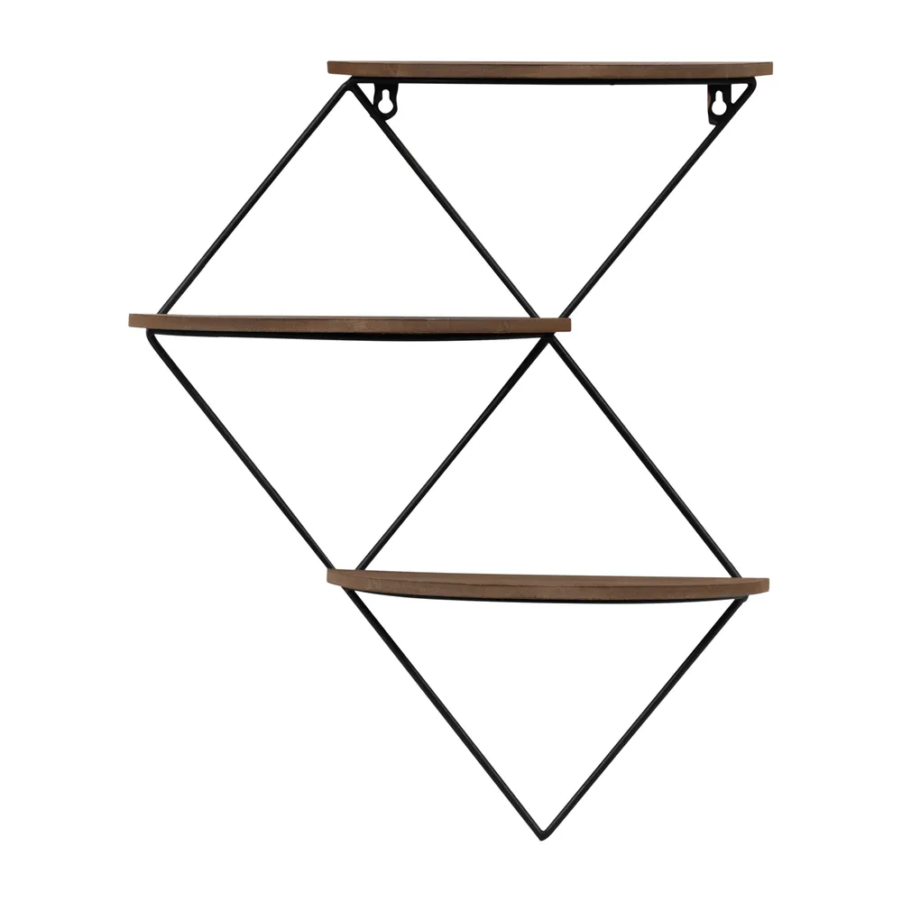 WALTBEACH BROWN WALL SHELF 21 (IN)