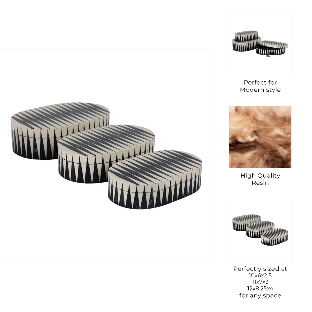 FALLONFORD SET OF 3 WHITE BOXES 4 (IN)