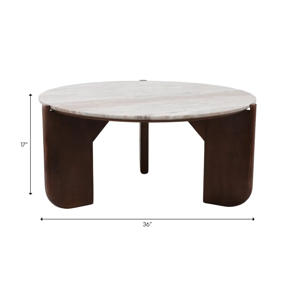 RHEAWAY TAN COFFEE TABLE 17 (IN)