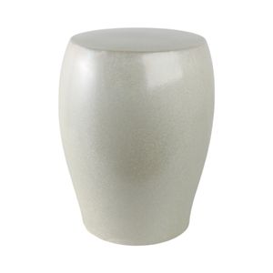 BAKERSIDE IVORY GARDEN STOOL 19 (IN) 3