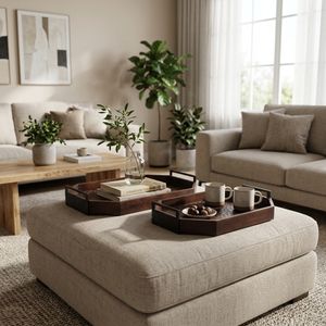 ERINOAK SET OF 2 BROWN TRAY 5 (IN) 2