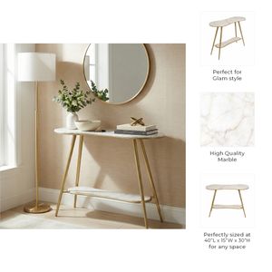 40" ALLESSA MARBLE CONSOLE TABLE 9
