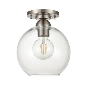 Astoria 7.75'' Wide 1-Light Semi Flush Mount - Brushed Nickel 2