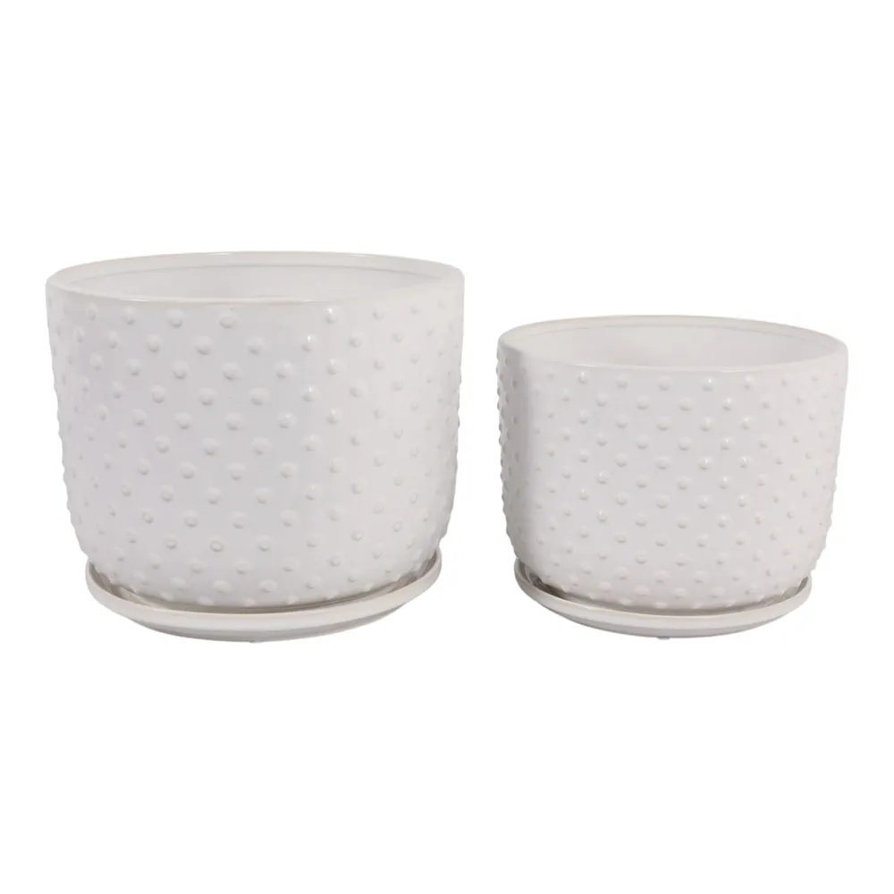 FIONAOAK SET OF 2 WHITE PLANTER 10 (IN)