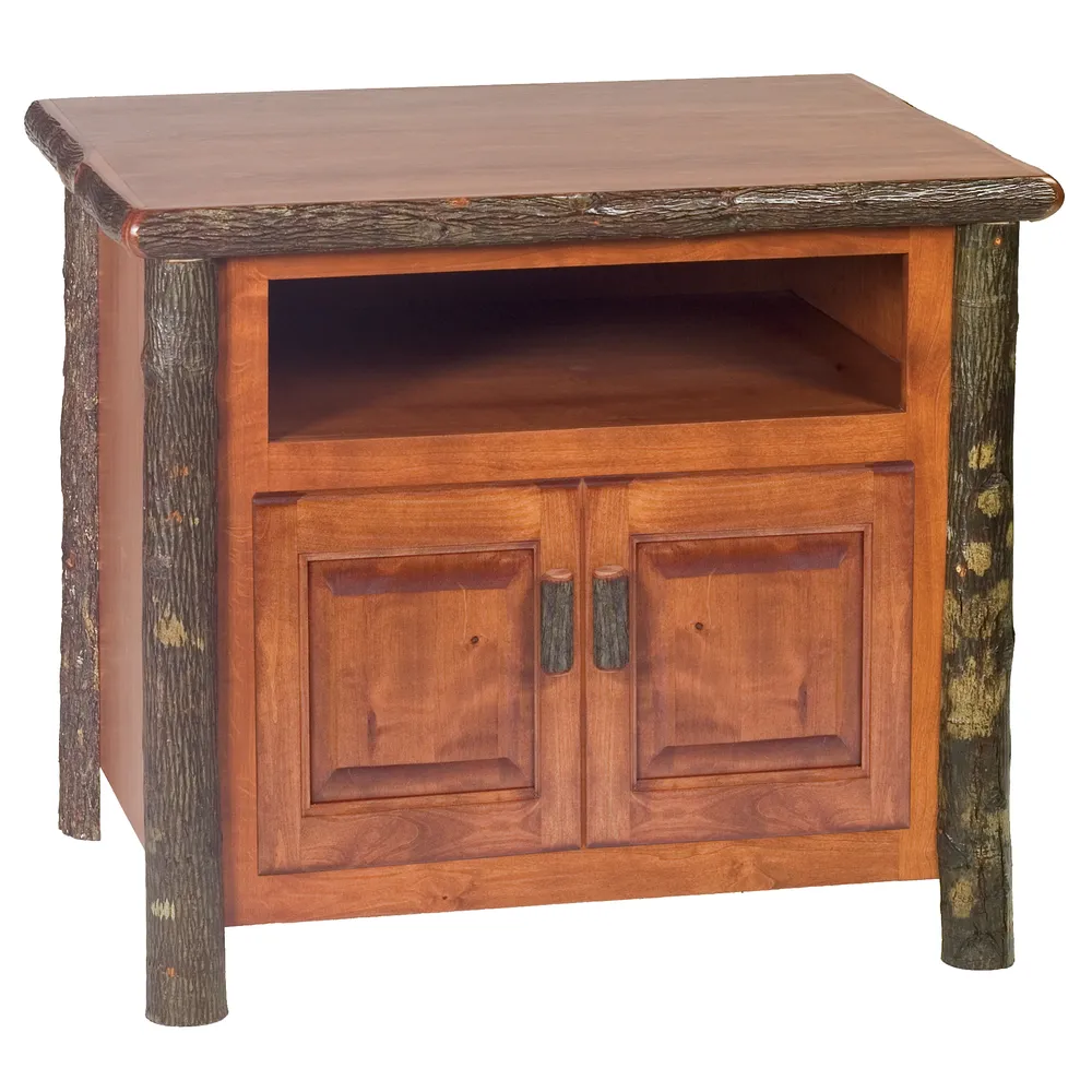 Hickory Log Television Stand - Espresso