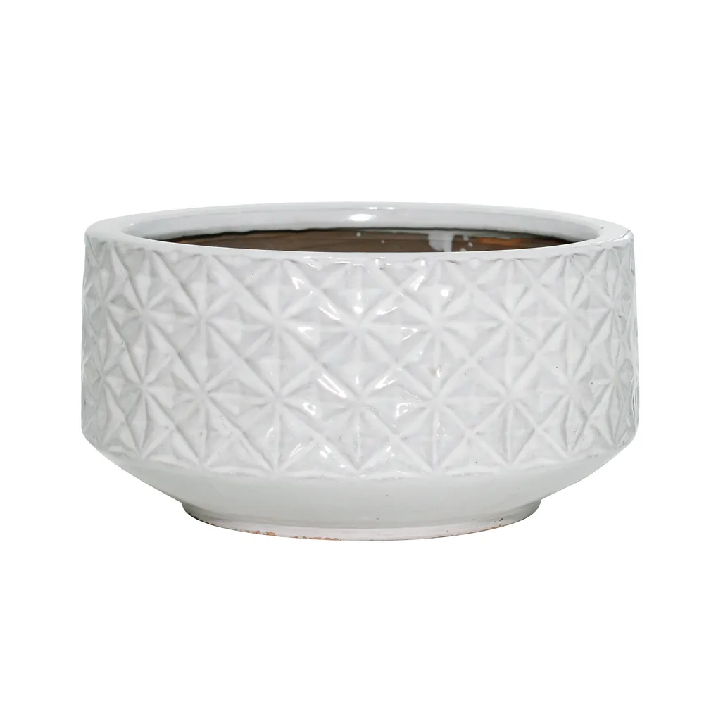 ALICEWORTH SET OF 2 WHITE PLANTER 11 (IN)