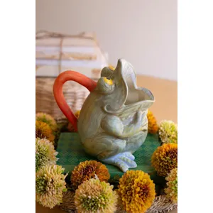 Ceramic Frog Pitcher Vase 1