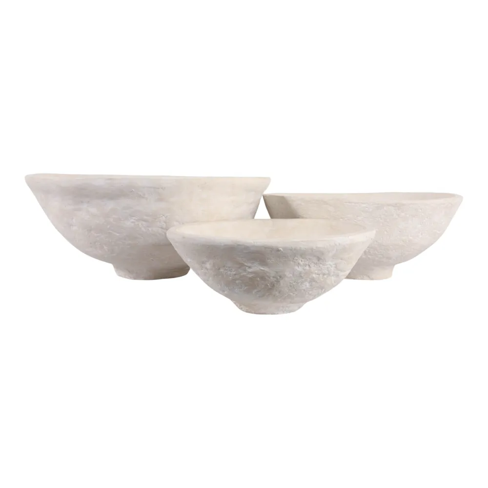 BECKLEY SET OF 3 WHITE BOWLS 10 (IN)