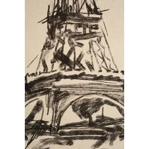 Framed Black & White Eiffel Tower Print 3
