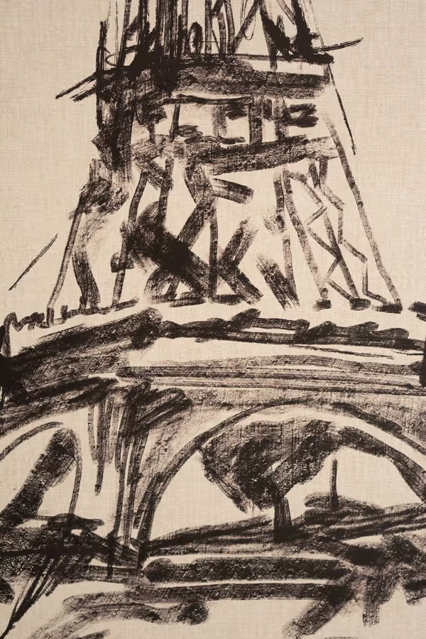 Framed Black & White Eiffel Tower Print
