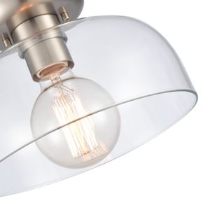 Brewer 10'' Wide 1-Light Semi Flush Mount - Brushed Nickel 6