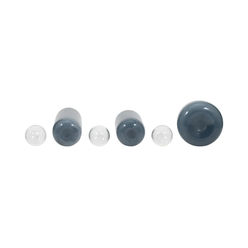 HARSTONRIDGE SET OF 3 BLUE GLASS VASES 19 (IN)