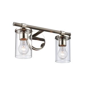 Burrow 15'' Wide 2-Light Vanity Light - Polished Nickel 5
