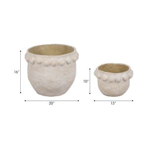 CASTONBURN SET OF 2 WHITE PLANTER 16 (IN) 10