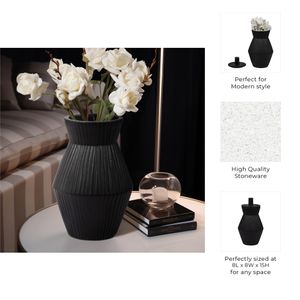 WRENTON BLACK VASE 15 (IN) 10