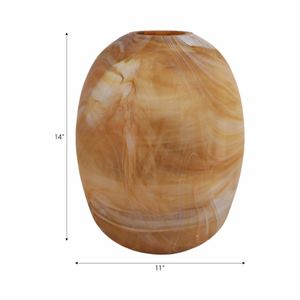 BARTONWOOD BROWN GLASS VASE 14 (IN) 9
