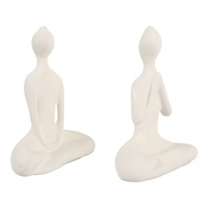 HAMMONDWAY SET OF 2 WHITE DECOR 11 (IN) 3