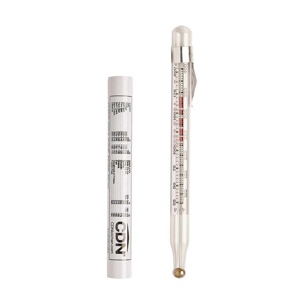 CDN Thermometer, Column Candy & Deep Fry, White