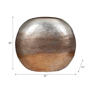 47" OVERSIZED ROUND METALLIC OMBRE VASE, MULTI 8