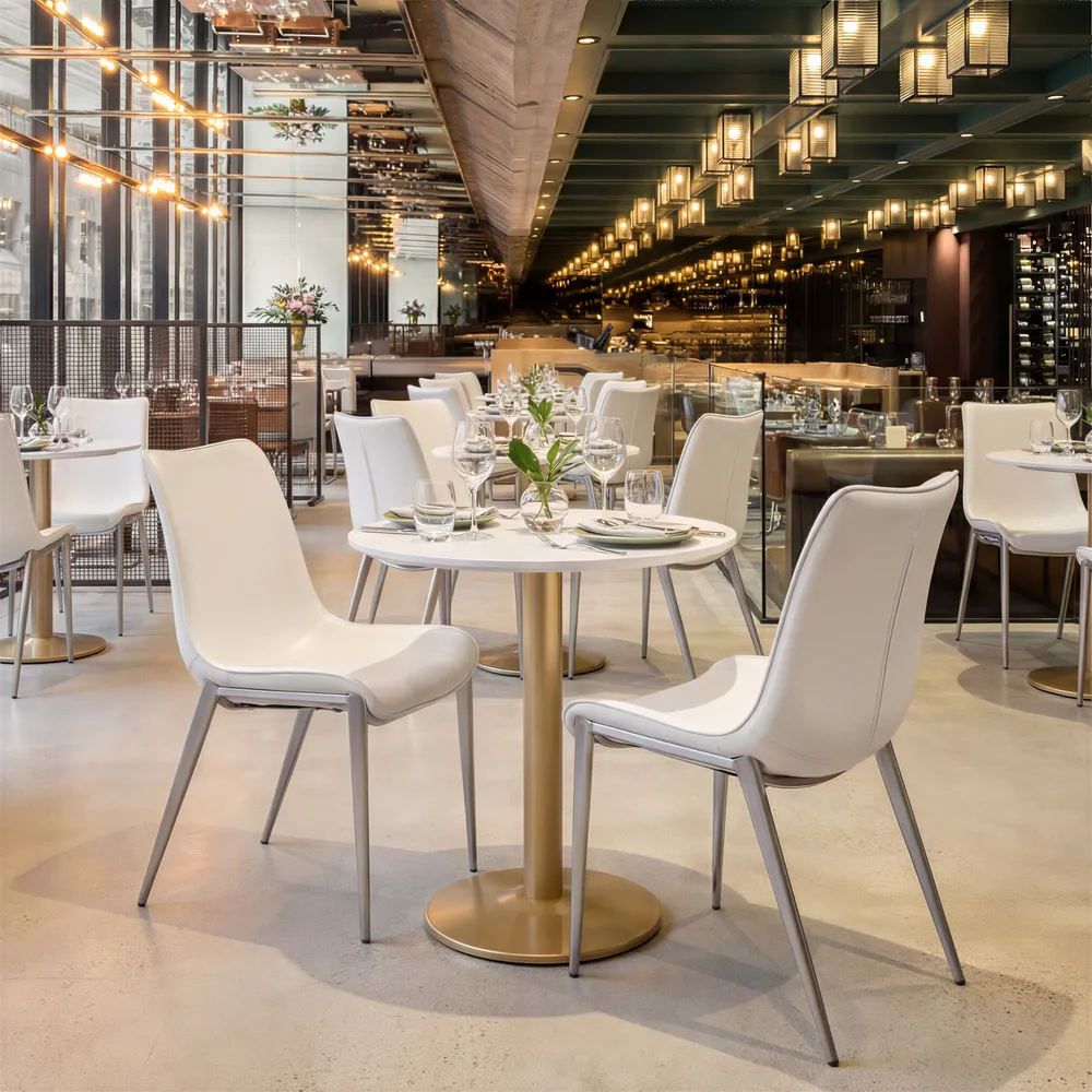 Alto Bistro Table White & Gold