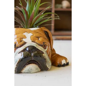 Ceramic Bulldog Planter 3