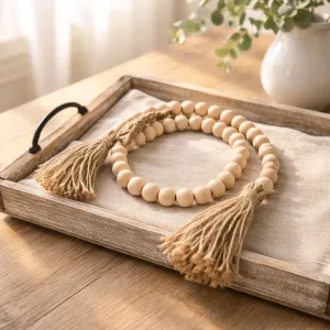 Natural Beaded Garland 60in 2