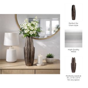 EVANDERPORT BLACK VASE 24 (IN) 11