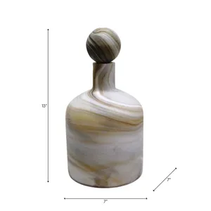 NEWTONGROVE GRAY GLASS VASE 13 (IN) 9