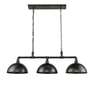 Mulvaney 49″ Wide 3-Light Linear Chandelier - Black