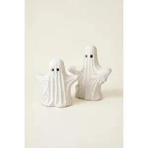 Set of 2 Cement Halloween Ghosts 3