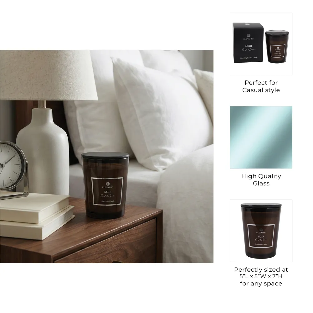ROWANSTONE NOIR OUD AND TOBACCO CANDLE 7 (IN)