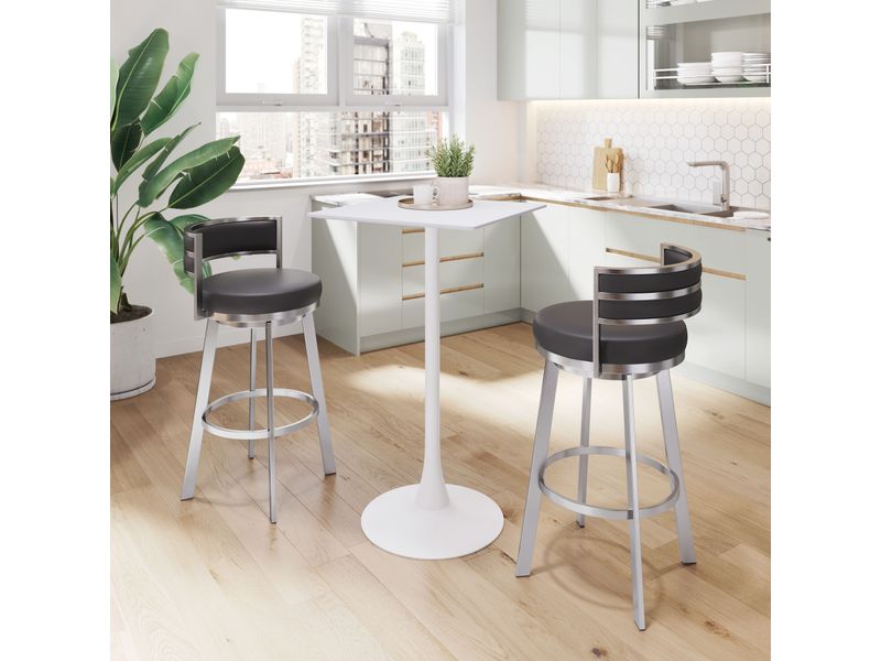 Gimsby Swivel Barstool Black 10