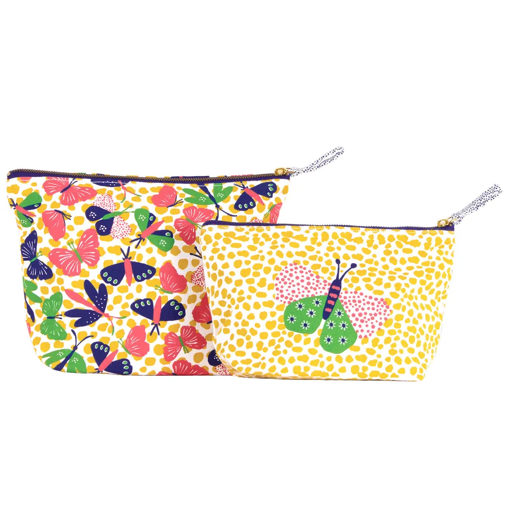 Bloom & Flutter Essential Canvas Pouch Set of 2 