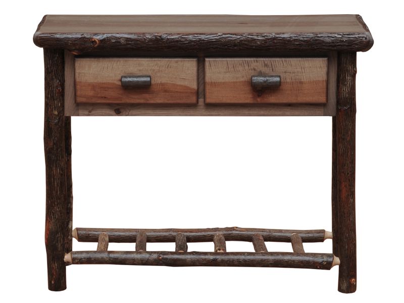 Hickory Two Drawer Sofa Table - Slate 4
