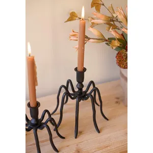 Set of 2 Cast Iron Spider Taper Candleholders 4