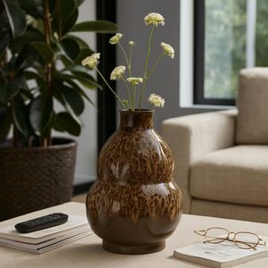HARLEMHAVEN BROWN VASE 16 (IN) 11