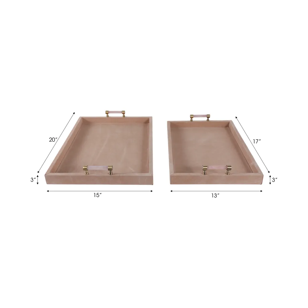 NELSONGATE SET OF 2 TAN TRAY 3 (IN)