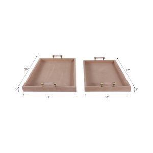 NELSONGATE SET OF 2 TAN TRAY 3 (IN) 8