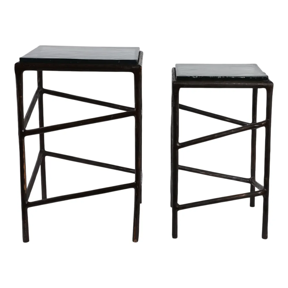 HADWICKBEACH SET OF 2 GOLD TABLE 25 (IN)