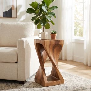 CALTONRUN BROWN ACCENT TABLE 24 (IN) 8